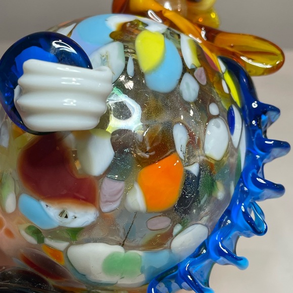 Original Vintage Round Murano Glass Clown Figurine 6" - Picture 9 of 9